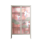 Abstract Cranes And Palms - Cabinet - Raissa Oltmanns - Pebble - Overlay Glass