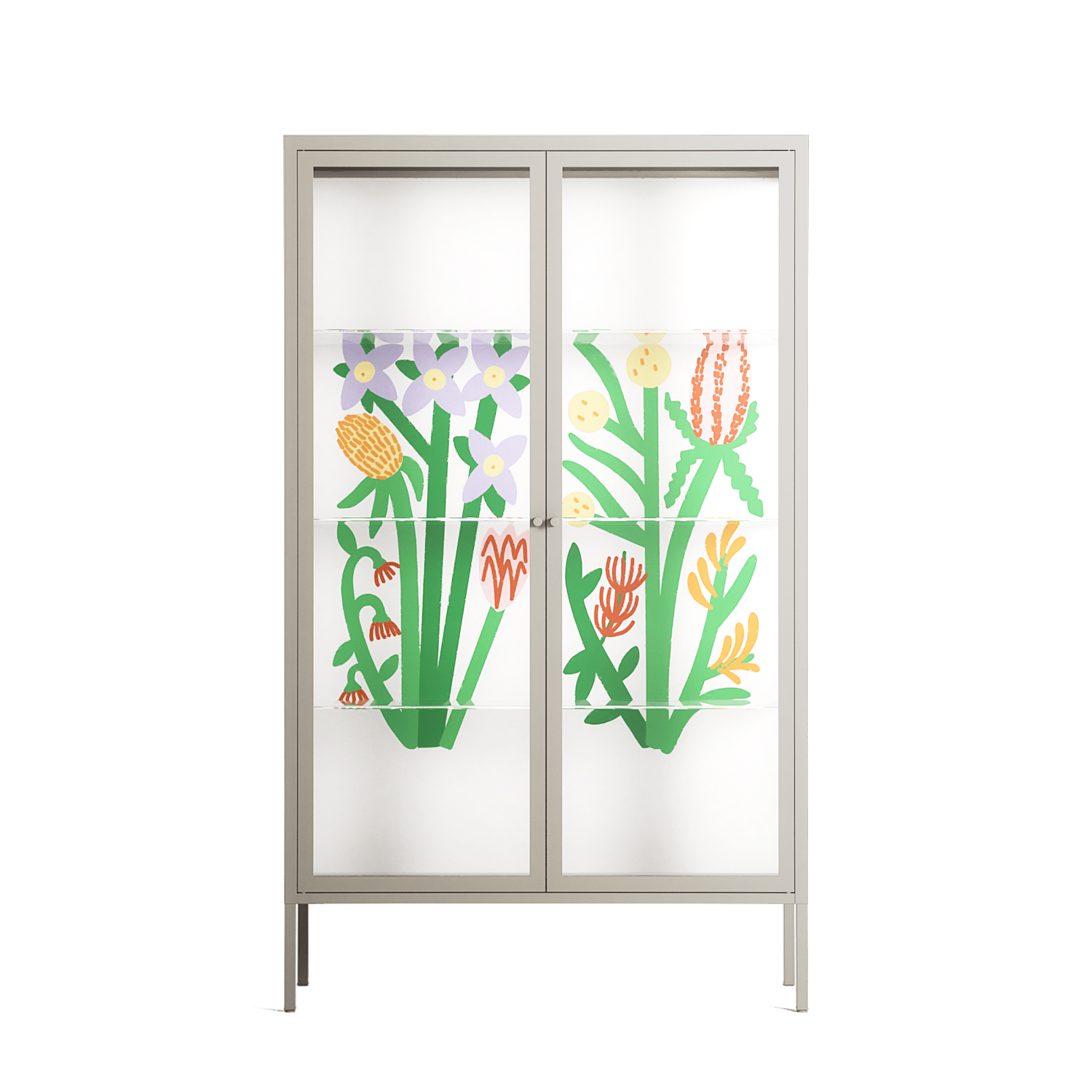 Bouquets - Cabinet - Lydia Greaves - Pebble - Clear glass