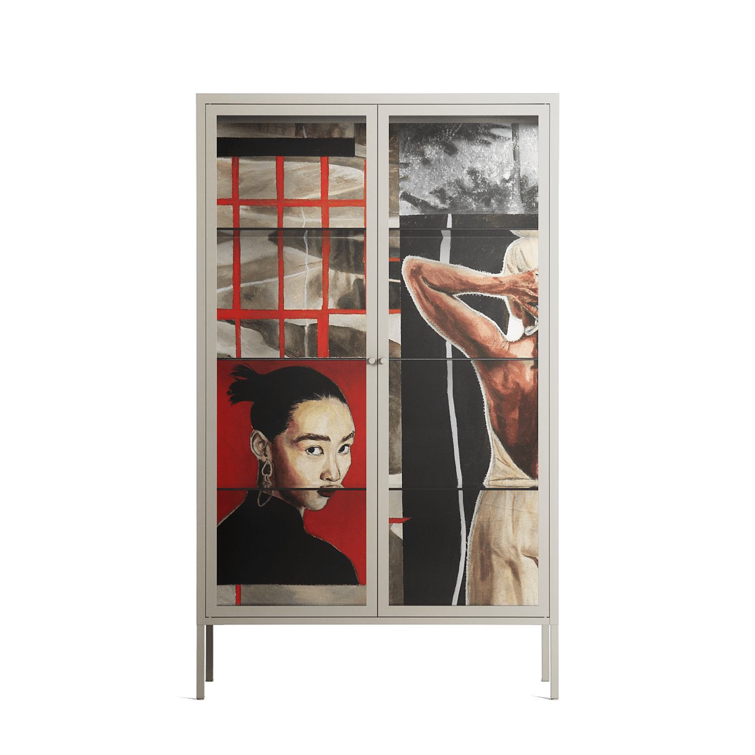 Where We Belong - Cabinet - Sophie Goudman-Peachey - Pebble - Clear glass