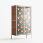 Blooming Folk Garden - Cabinet - Sandra Hutter - Pebble - Overlay Glass