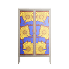 Sunflowers - Cabinet - Sandra Hutter - Pebble - Overlay Glass