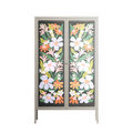 Floral Delight - Cabinet - Sandra Hutter - Pebble - Overlay Glass