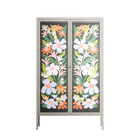 Floral Delight - Cabinet - Sandra Hutter - Pebble - Overlay Glass