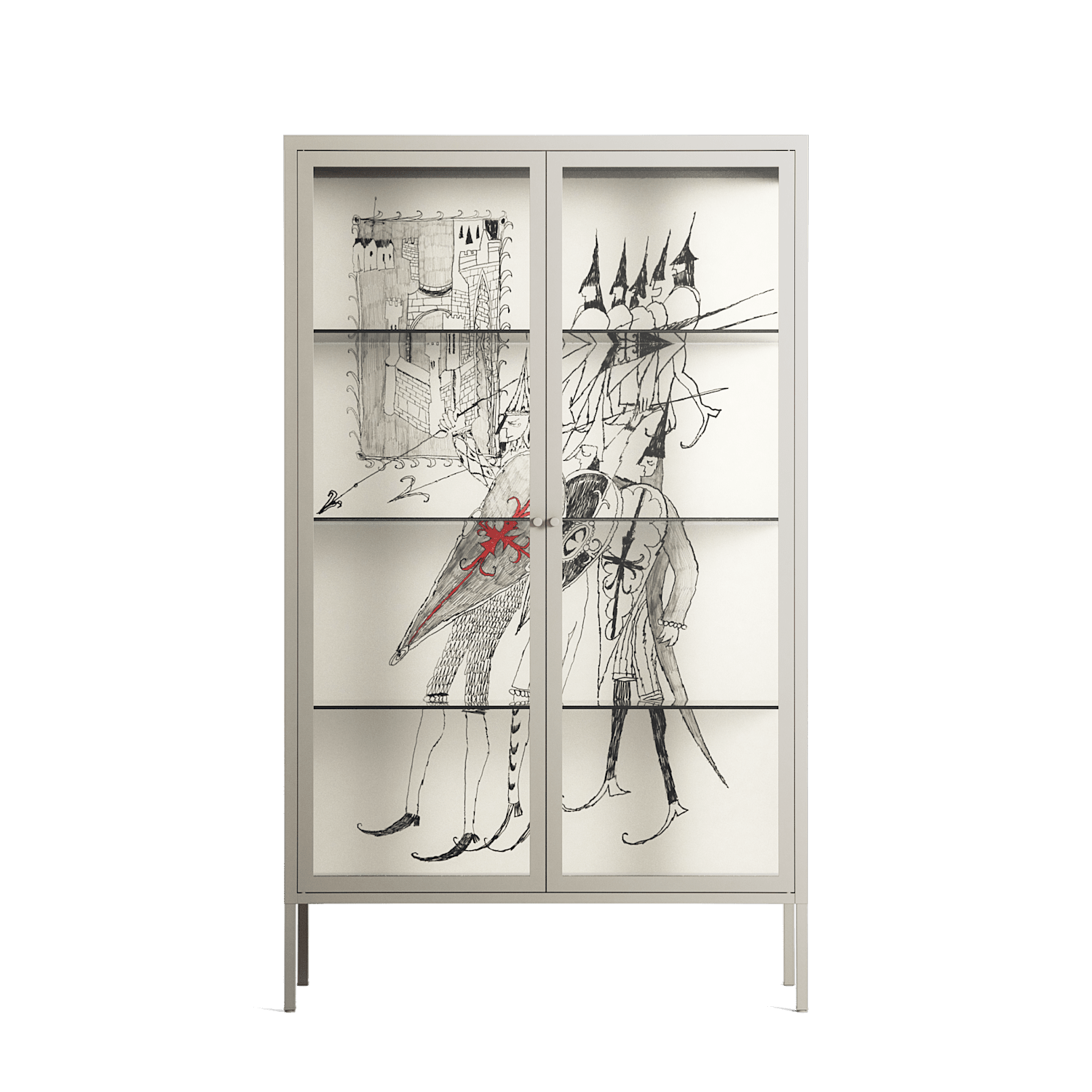 Bayeux - Cabinet - Naia Escribano - Pebble - Clear glass