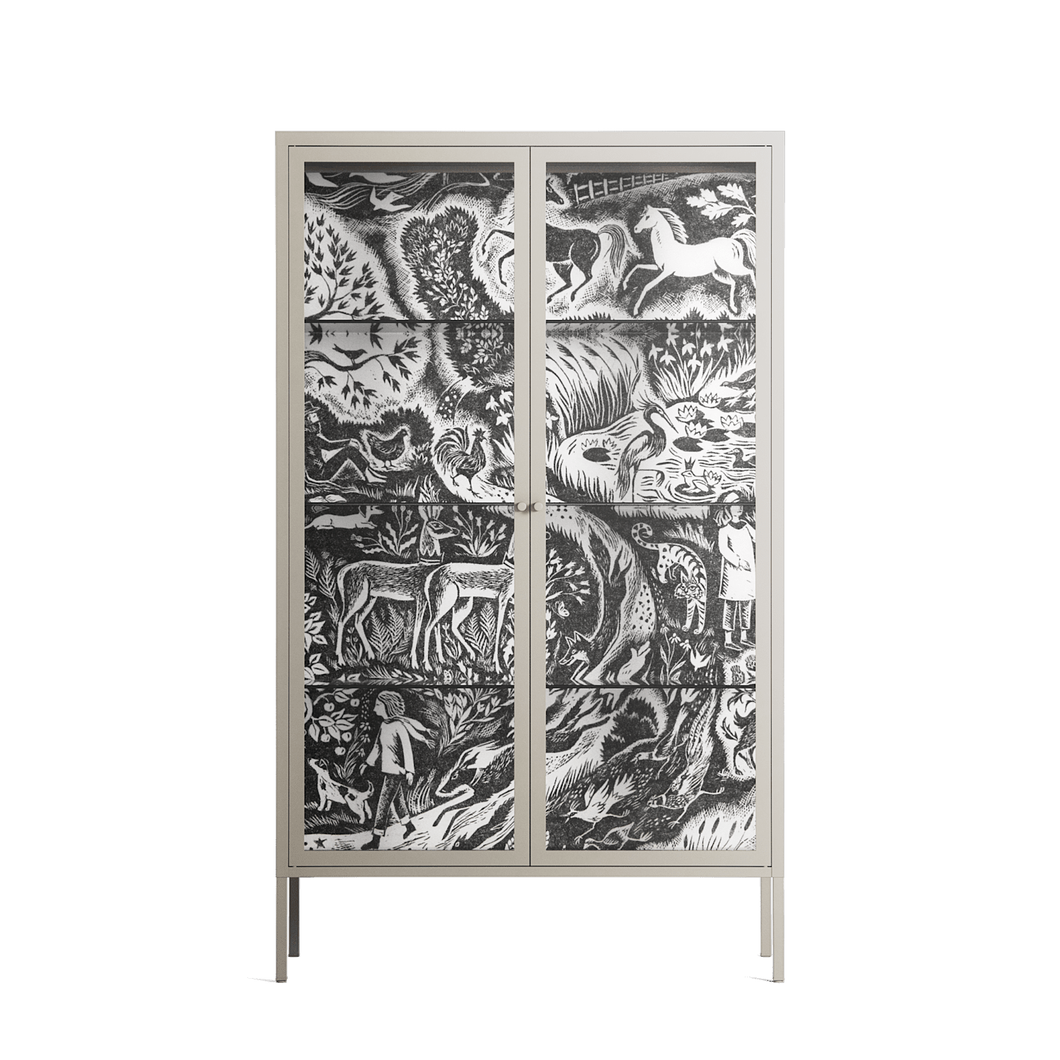 Flight Of Fancy 3 - Cabinet - Diana Catchpole - Pebble - Clear glass