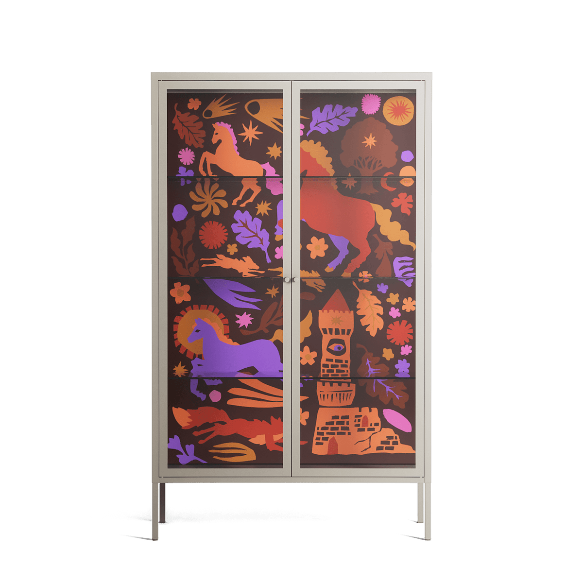 The Secret Herb Garden In The Forest 2 - Cabinet - Nick Liefhebber - Pebble - Clear glass