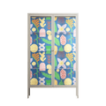 Shapes Blue - Cabinet - Lydia Greaves - Pebble - Clear glass