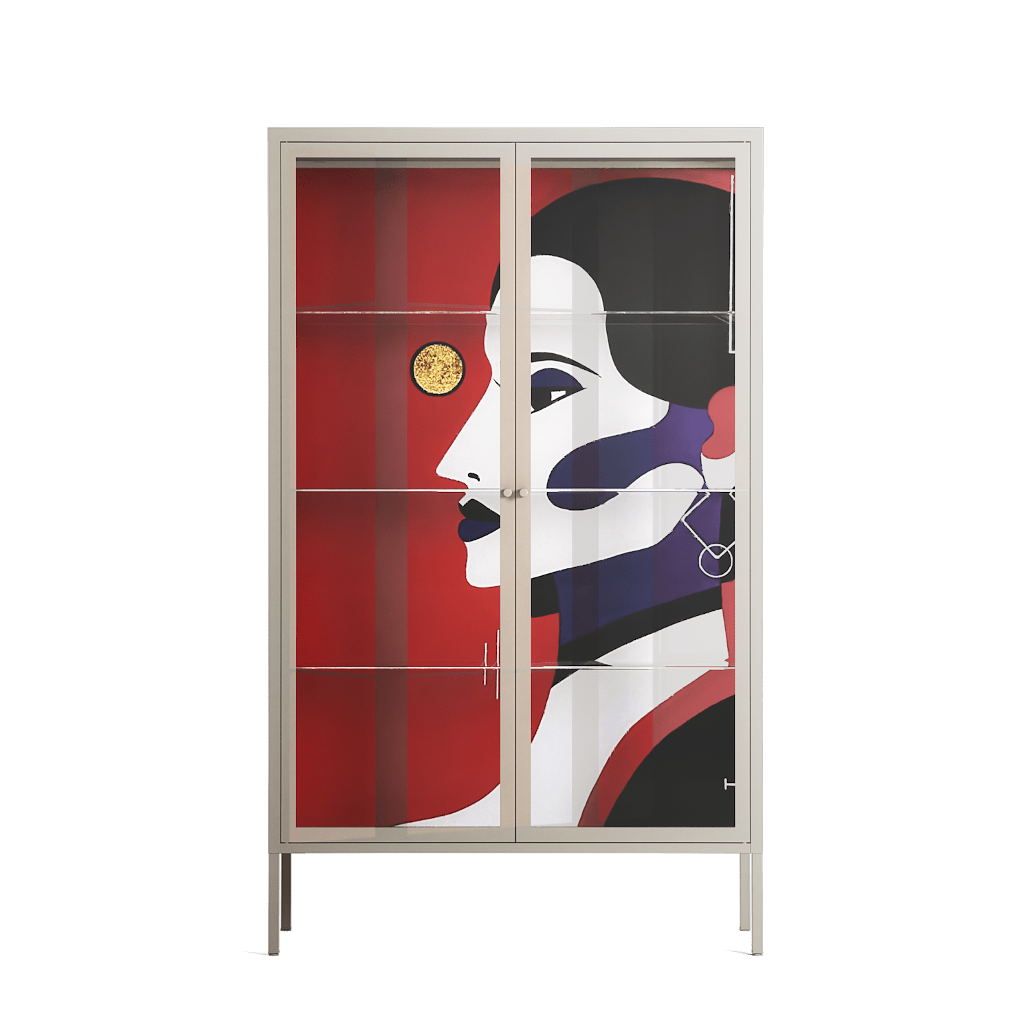 Unseen In Plain Sight - Cabinet - Mathilda Kienast - Pebble - Clear glass