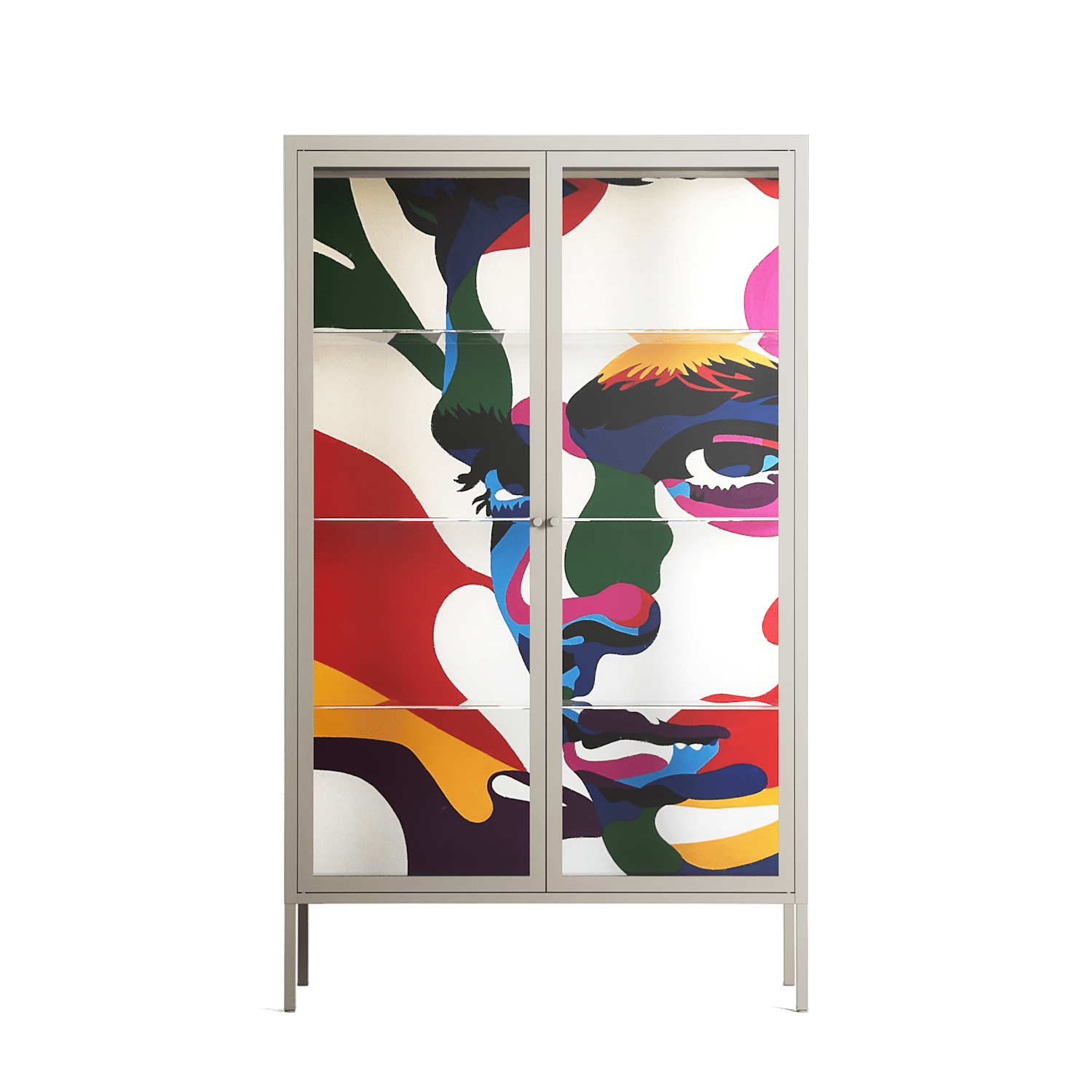 Fragments Of A Painted Souls - Cabinet - Mathilda Kienast - Pebble - Clear glass