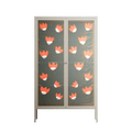 Blooming Folk Garden - Cabinet - Sandra Hutter - Pebble - Overlay Glass