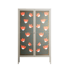 Blooming Folk Garden - Cabinet - Sandra Hutter - Pebble - Overlay Glass