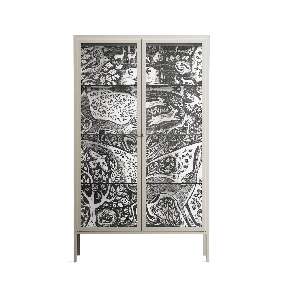 Flight Of Fancy - Cabinet - Diana Catchpole - Pebble - Clear glass