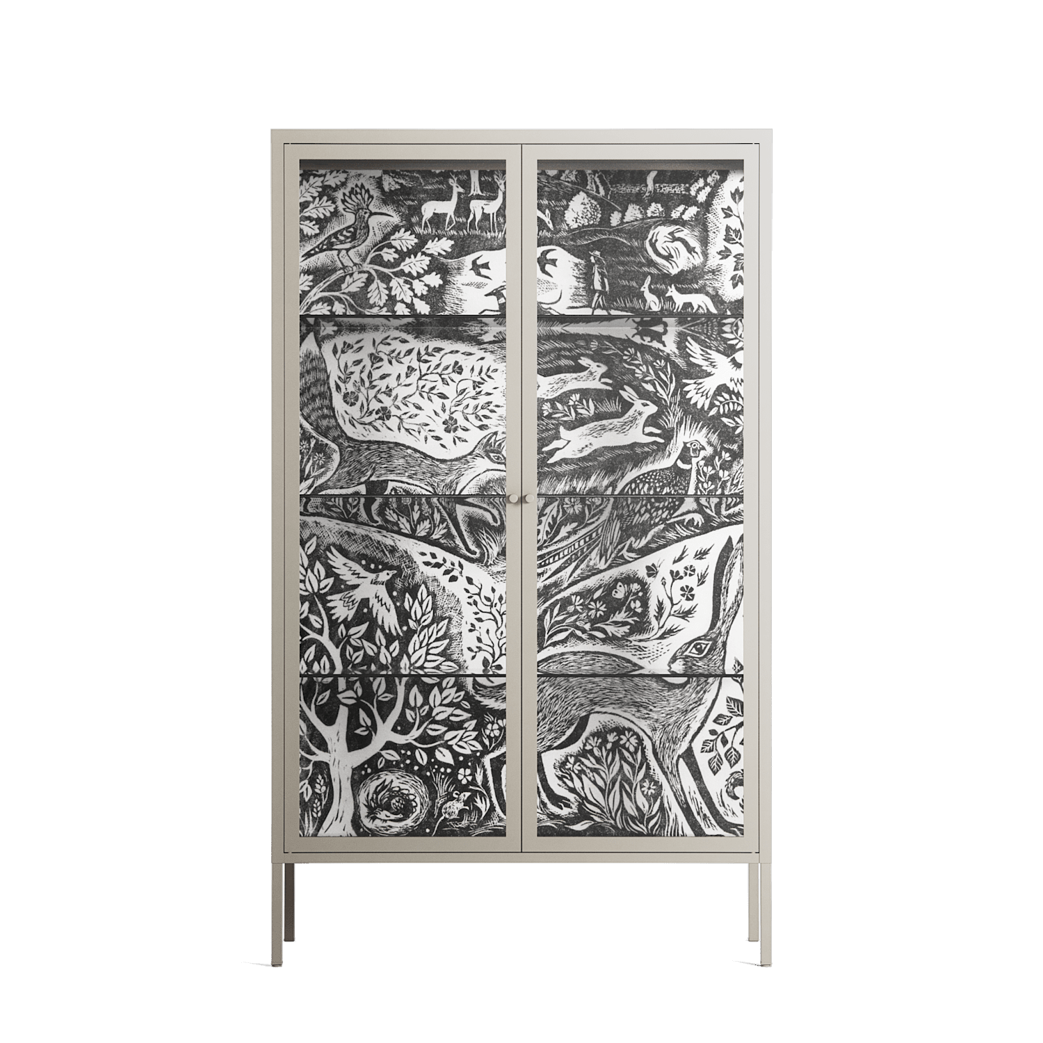 Flight Of Fancy - Cabinet - Diana Catchpole - Pebble - Clear glass