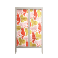 Cats - Cabinet - Lydia Greaves - Pebble - Clear glass