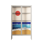Ocean Sunrise - Cabinet - Henry Rivers - Pebble - Clear glass