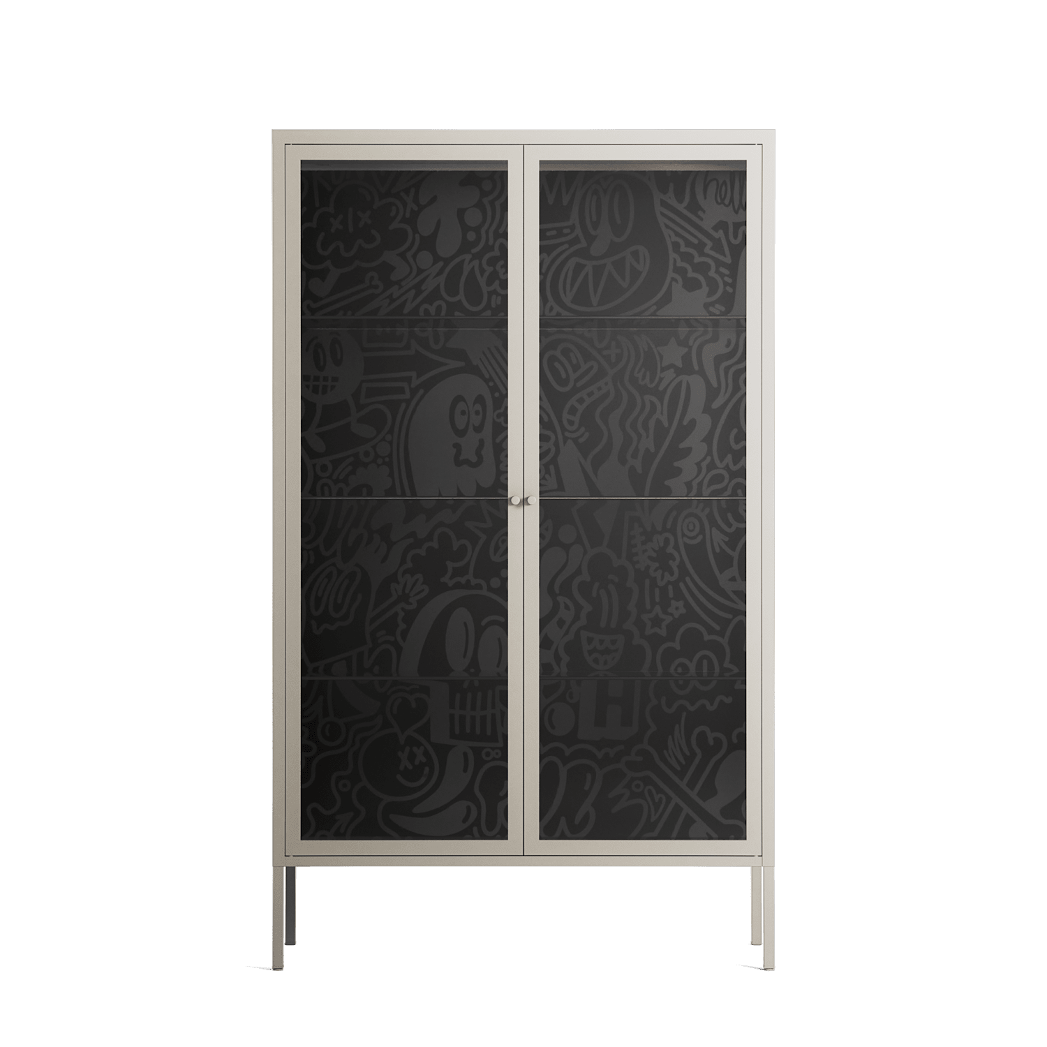 The Single Color - Cabinet - Craig Watkins - Pebble - Clear glass