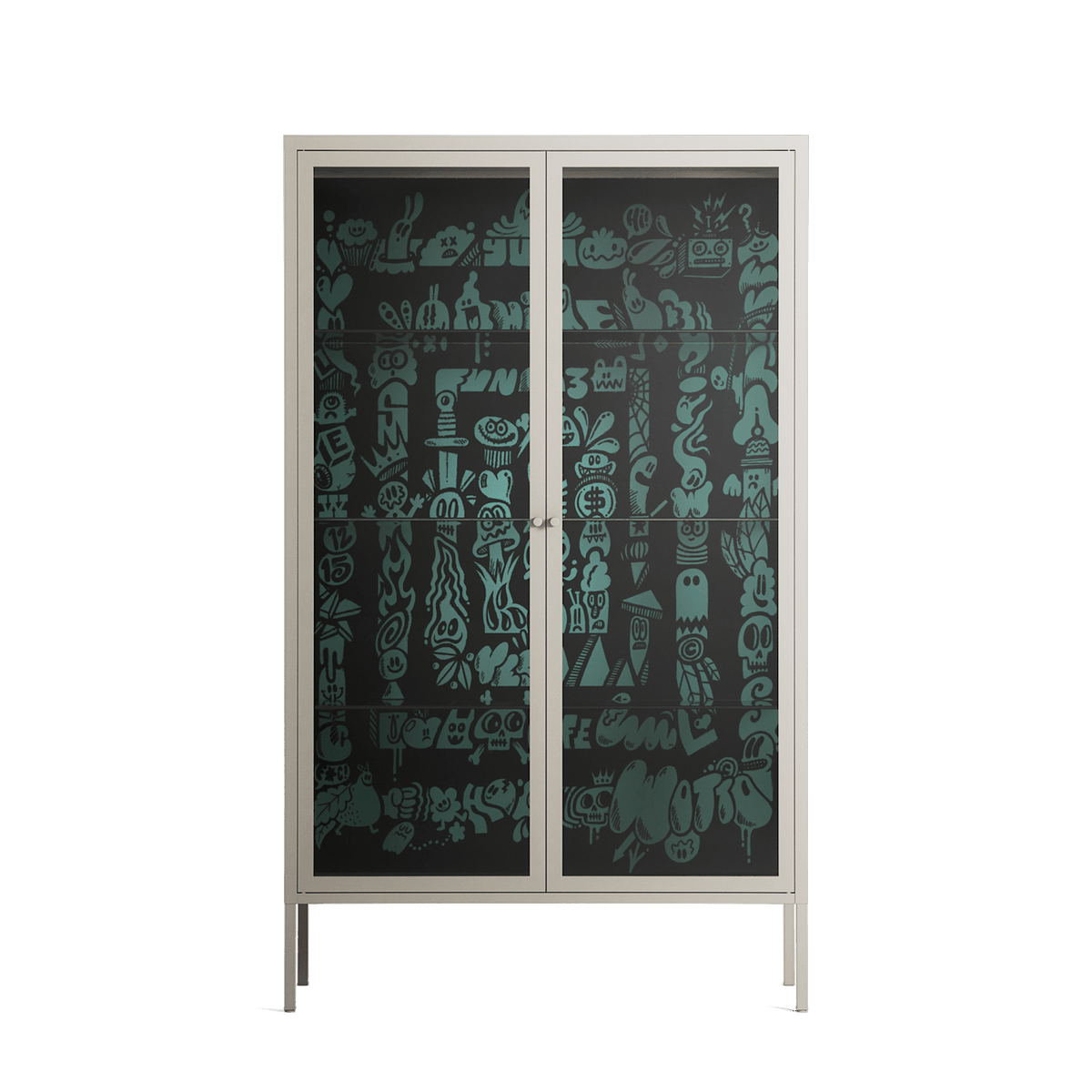 Optical Delusion - Cabinet - Craig Watkins - Pebble - Clear glass