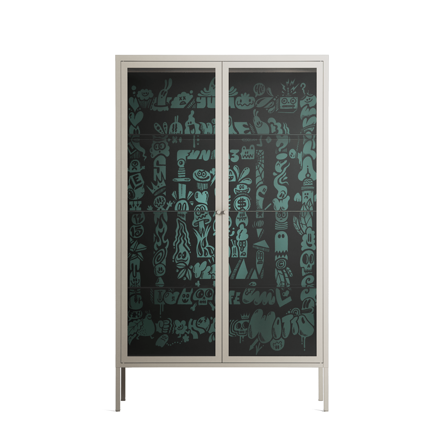 Optical Delusion - Cabinet - Craig Watkins - Pebble - Clear glass