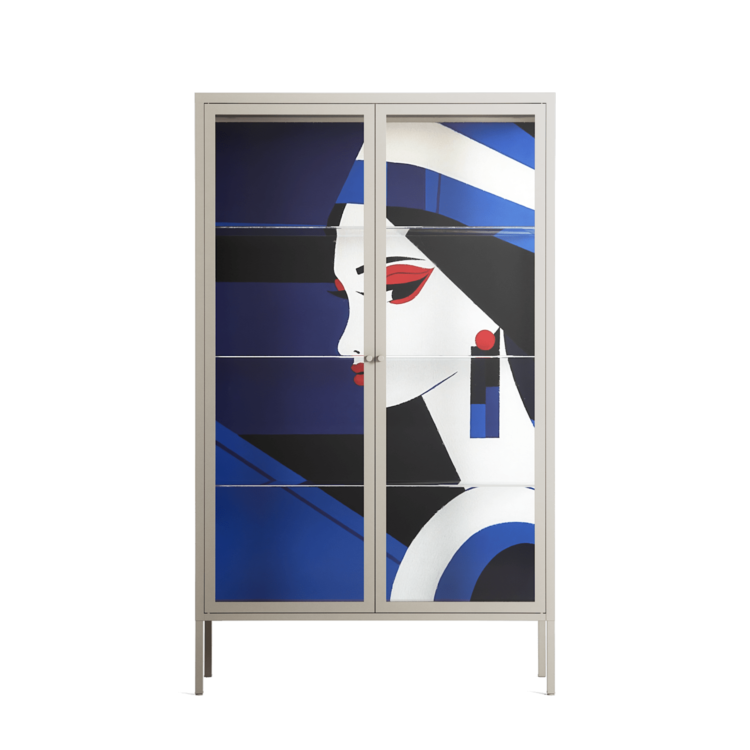 Beyond The Veil Of Consciousness - Cabinet - Mathilda Kienast - Pebble - Clear glass