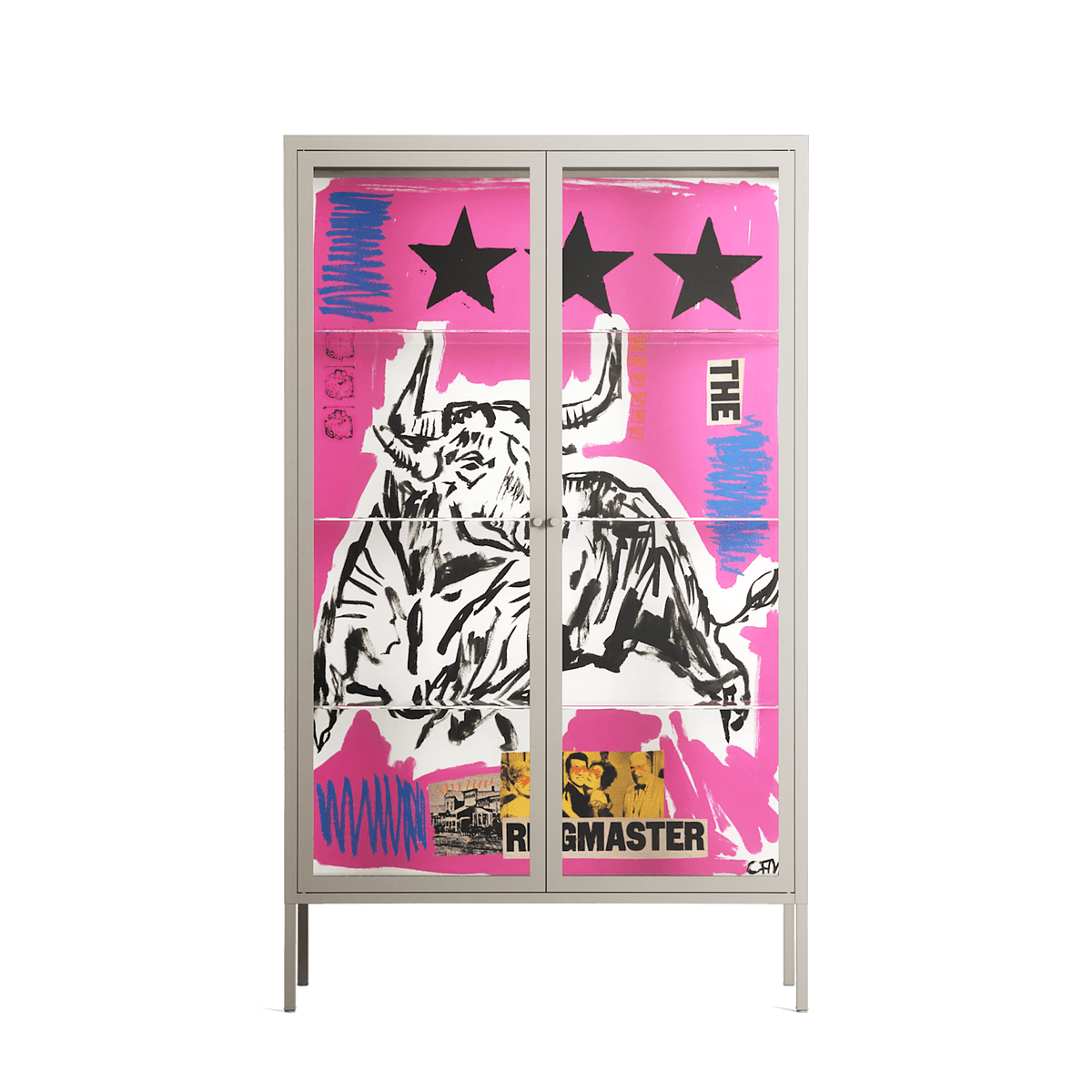 The Ringmaster - Cabinet - Caitlin Flood-Molyneux - Pebble - Clear glass