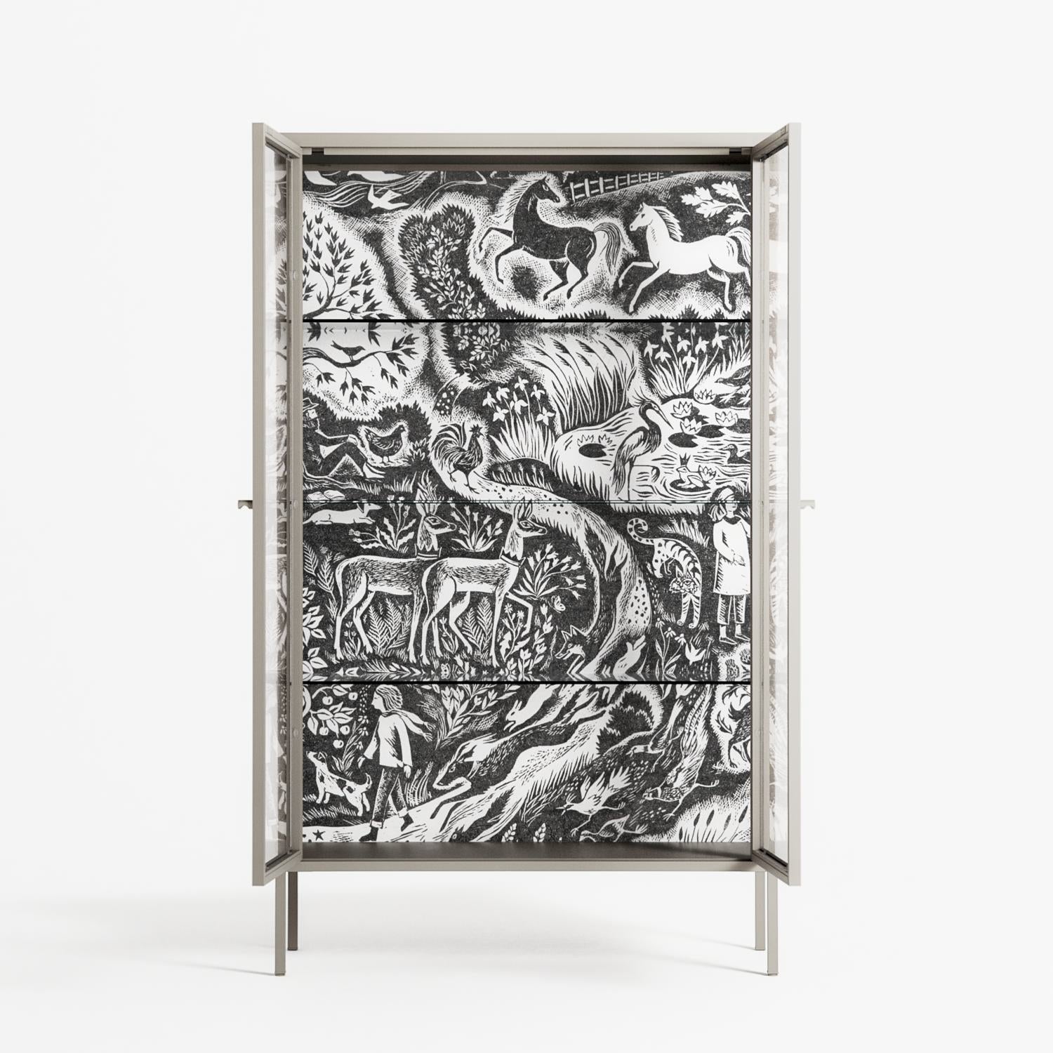 Flight Of Fancy 3 - Cabinet - Diana Catchpole - Pebble - Clear glass