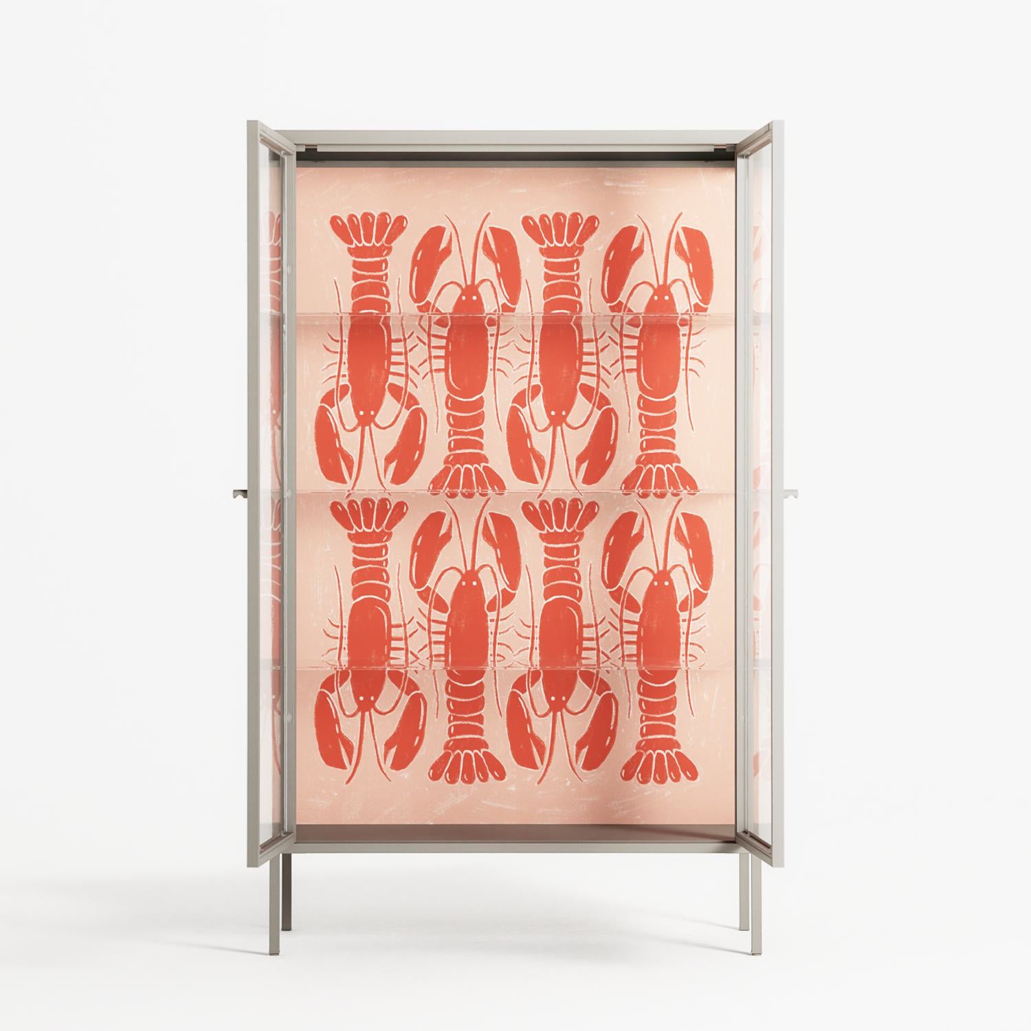Lobsters - Cabinet - Lydia Greaves - Pebble - Clear glass