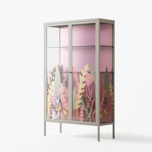Abstract Flower Garden - Cabinet - Raissa Oltmanns - Pebble - Overlay Glass
