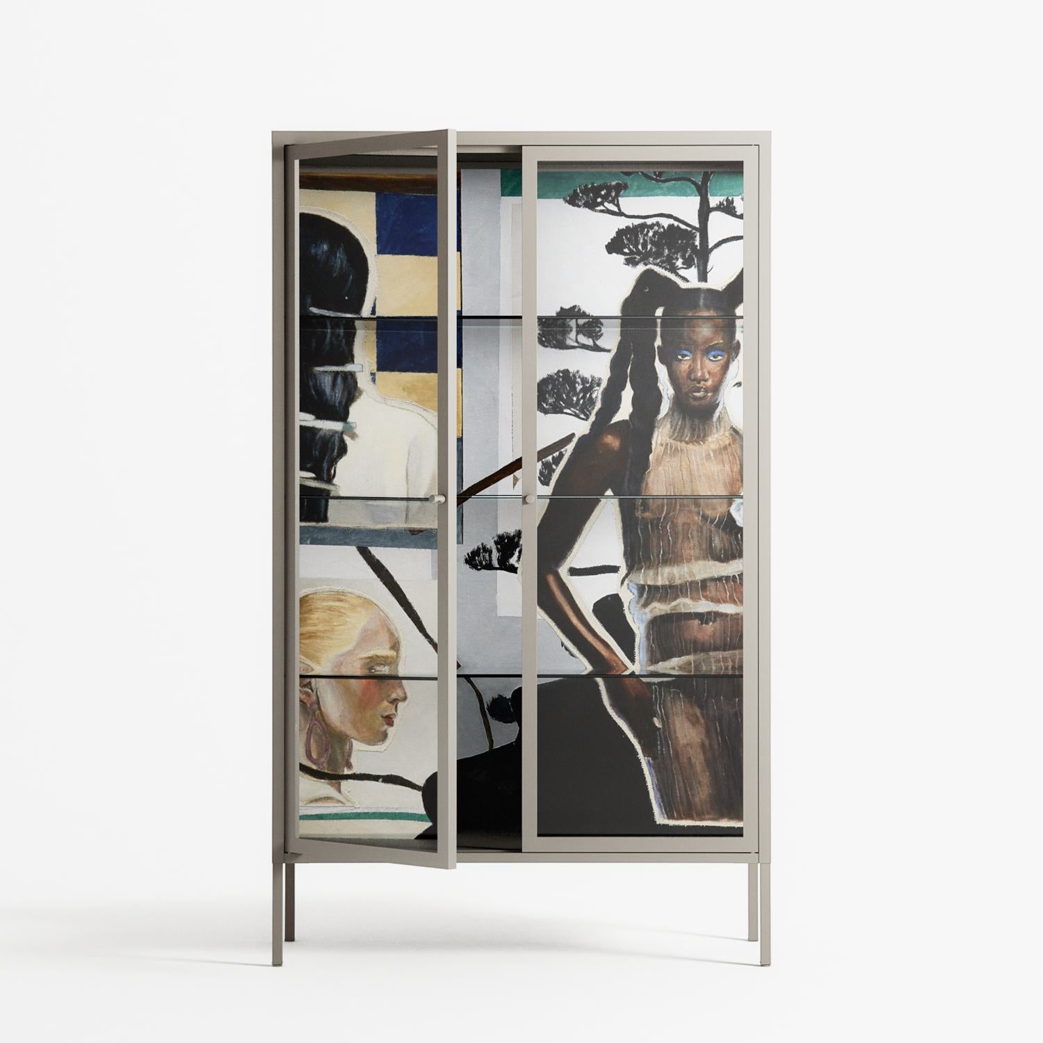 Dreaming With Open Eyes - Cabinet - Sophie Goudman-Peachey - Pebble - Clear glass