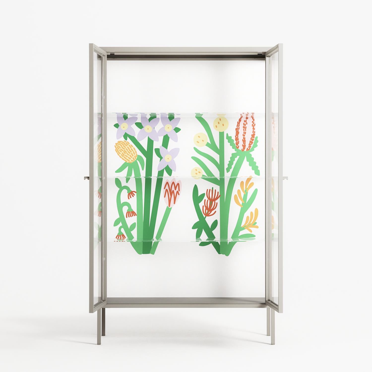 Bouquets - Cabinet - Lydia Greaves - Pebble - Clear glass