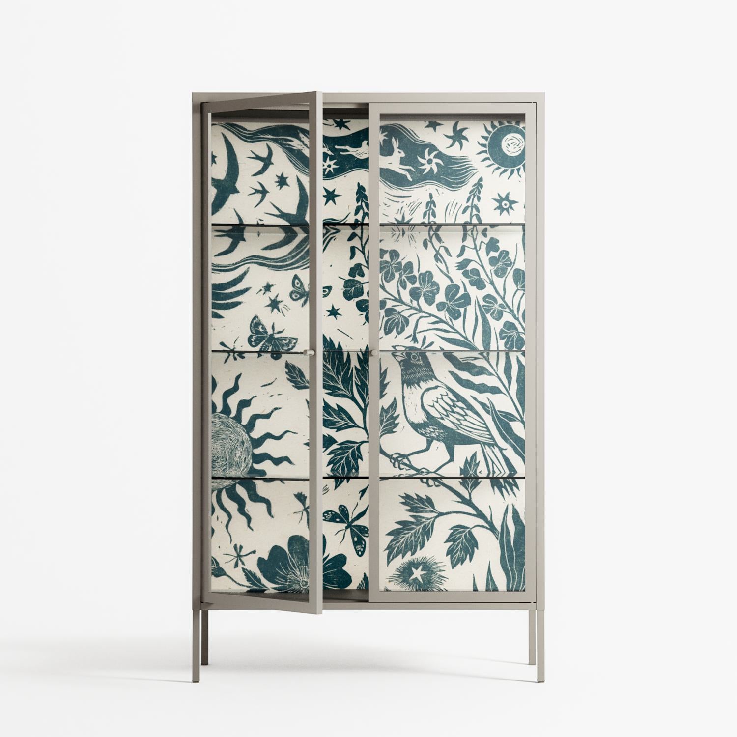 Ode to Summer 3 - Cabinet - Diana Catchpole - Pebble - Clear glass