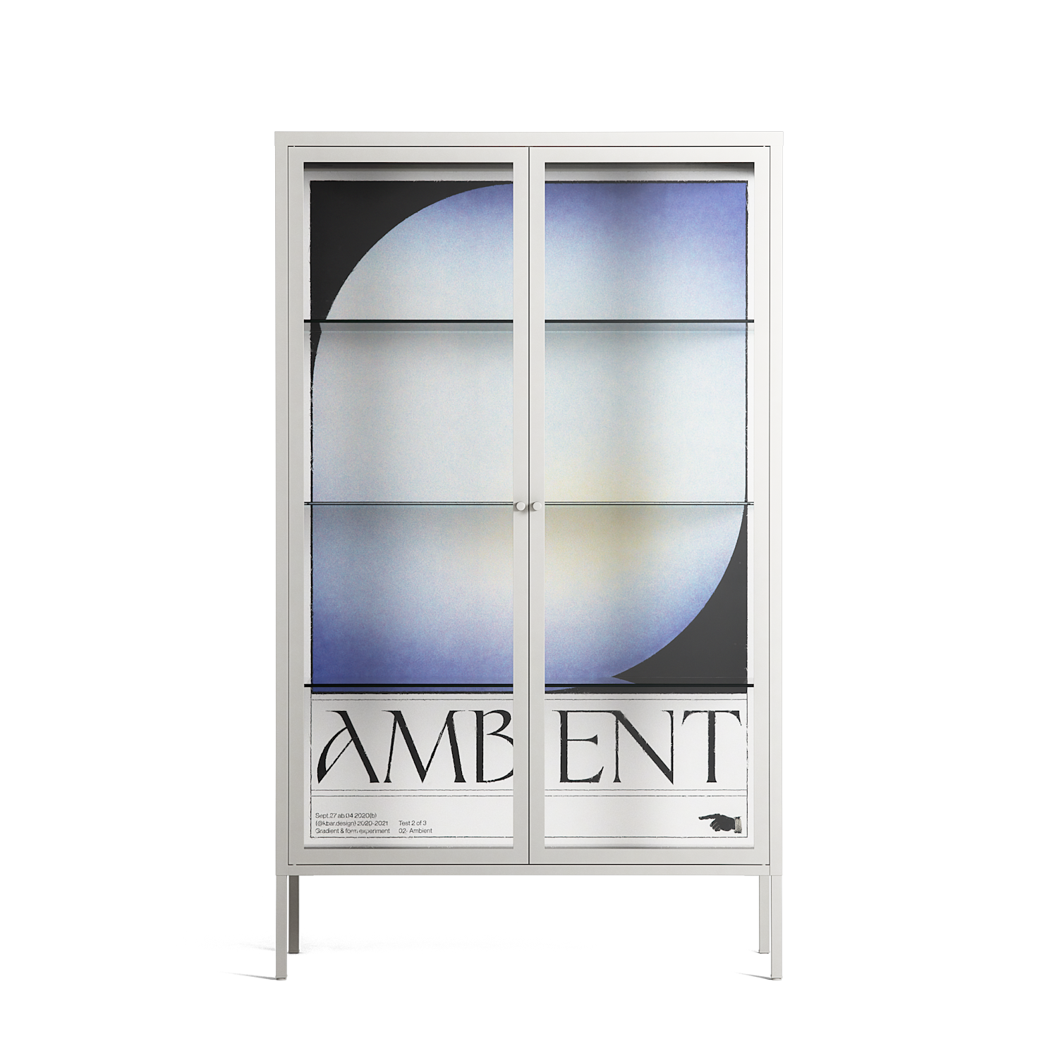 Ambient - Cabinet - Alexander Khabbazi - Chalk - Clear glass