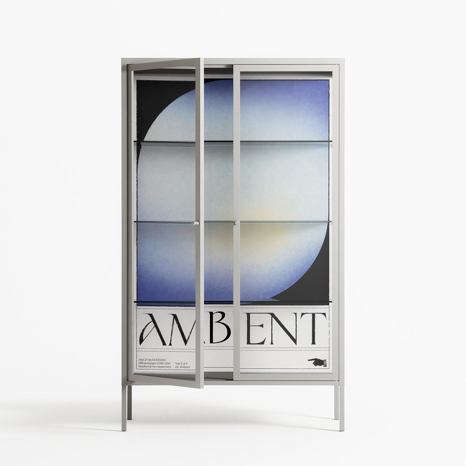 Ambient - Cabinet - Alexander Khabbazi - Chalk - Clear glass