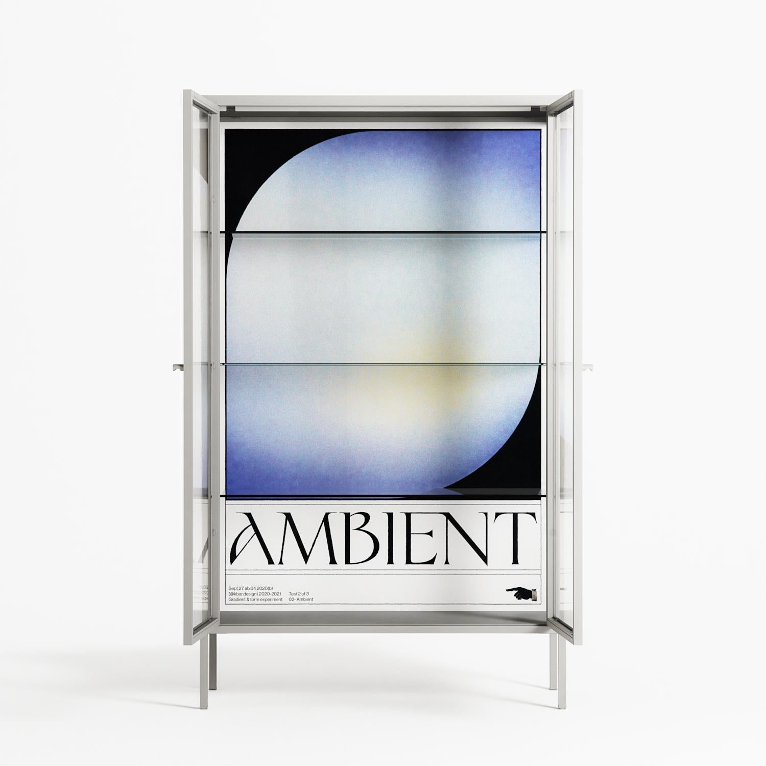 Ambient - Cabinet - Alexander Khabbazi - Chalk - Clear glass