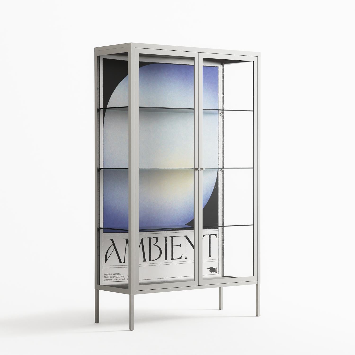Ambient - Cabinet - Alexander Khabbazi - Chalk - Clear glass