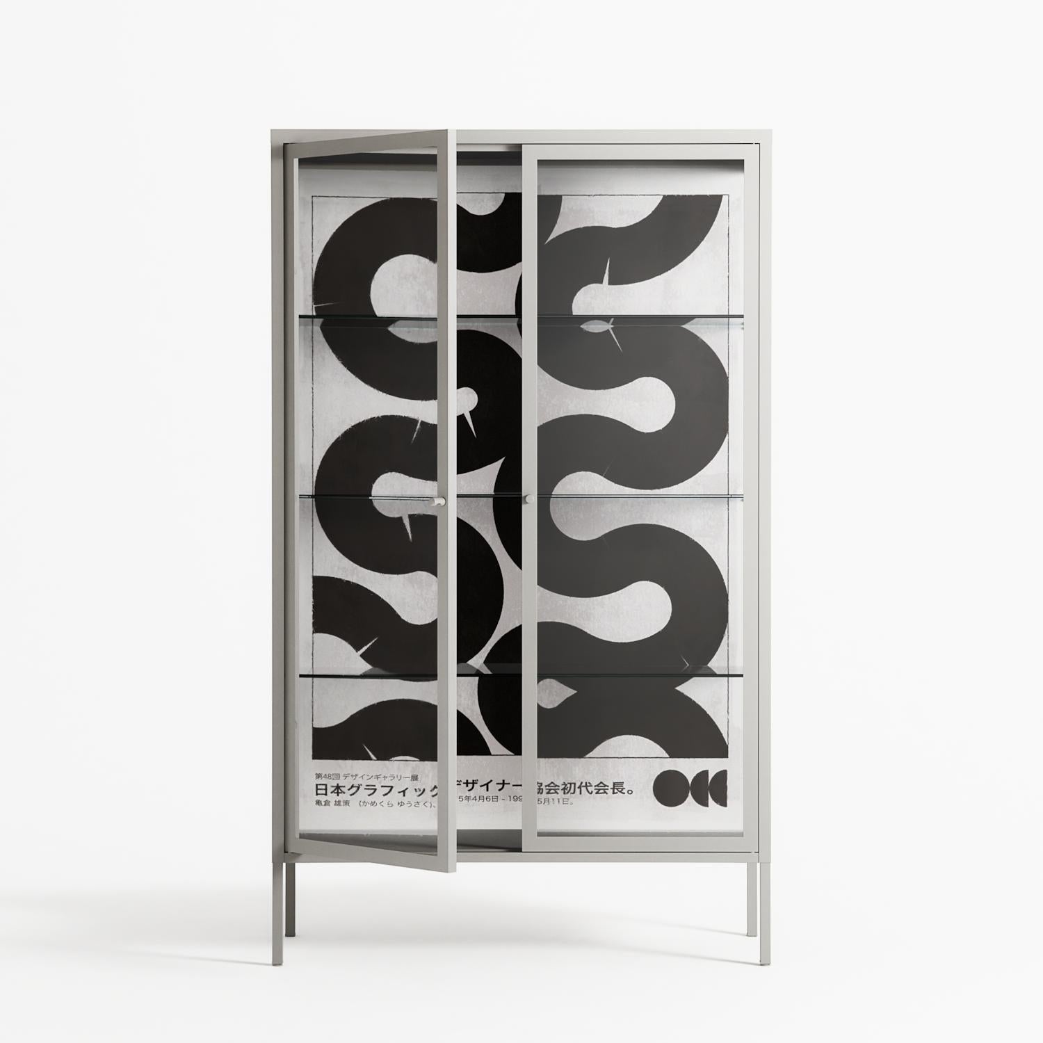 Black Waves - Cabinet - Alexander Khabbazi - Chalk - Clear glass