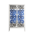 Everything is Confusing - Cabinet - Alexander Khabbazi - Chalk - Clear glass