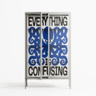 Everything is Confusing - Cabinet - Alexander Khabbazi - Chalk - Clear glass