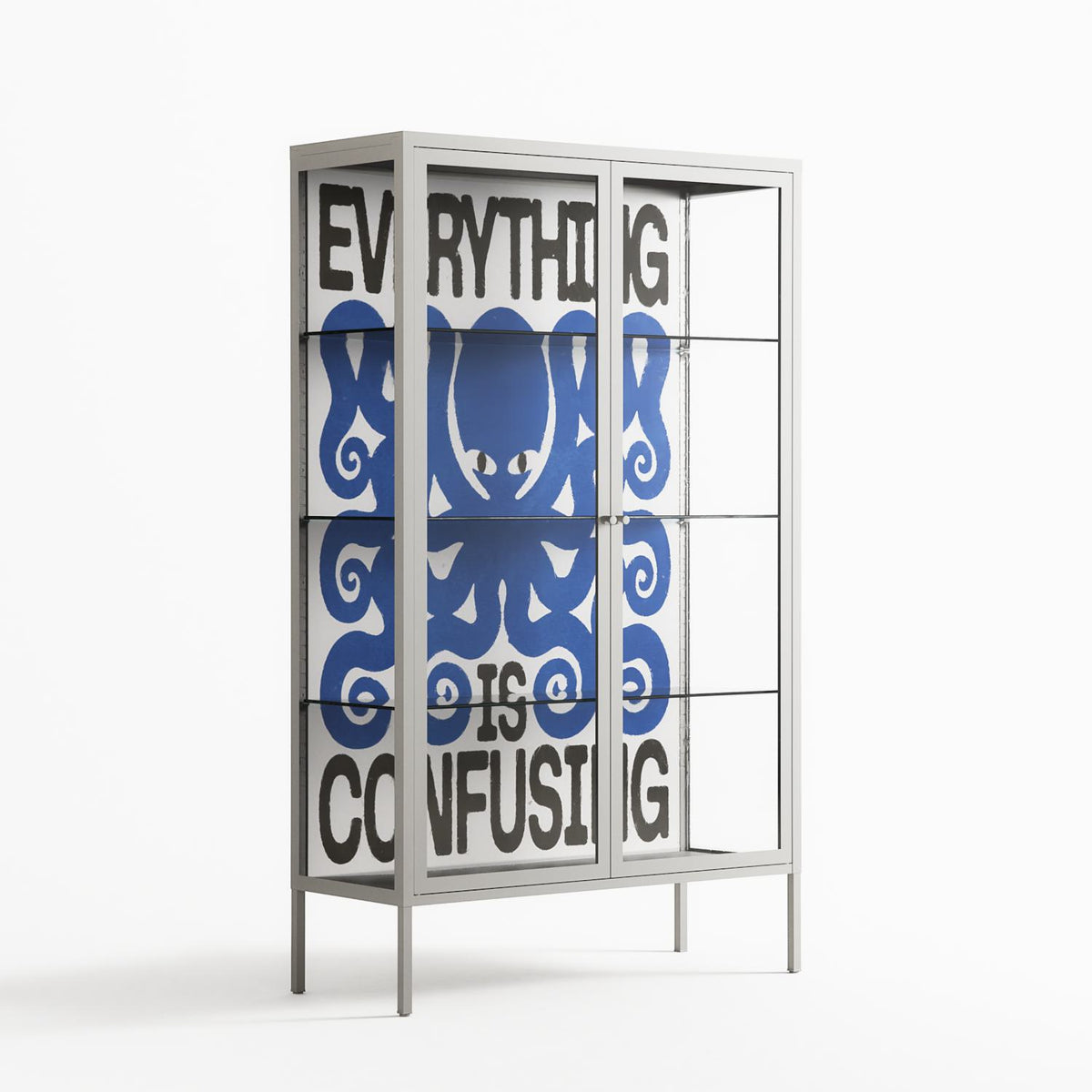 Everything is Confusing - Cabinet - Alexander Khabbazi - Chalk - Clear glass