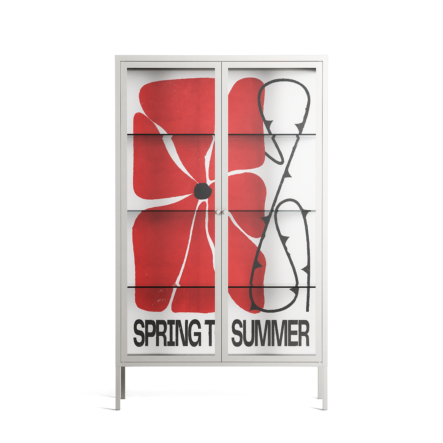 Spring to Summer - Cabinet - Alexander Khabbazi - Chalk - Clear glass