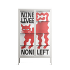 Nine Lives - Cabinet - Alexander Khabbazi - Chalk - Clear glass