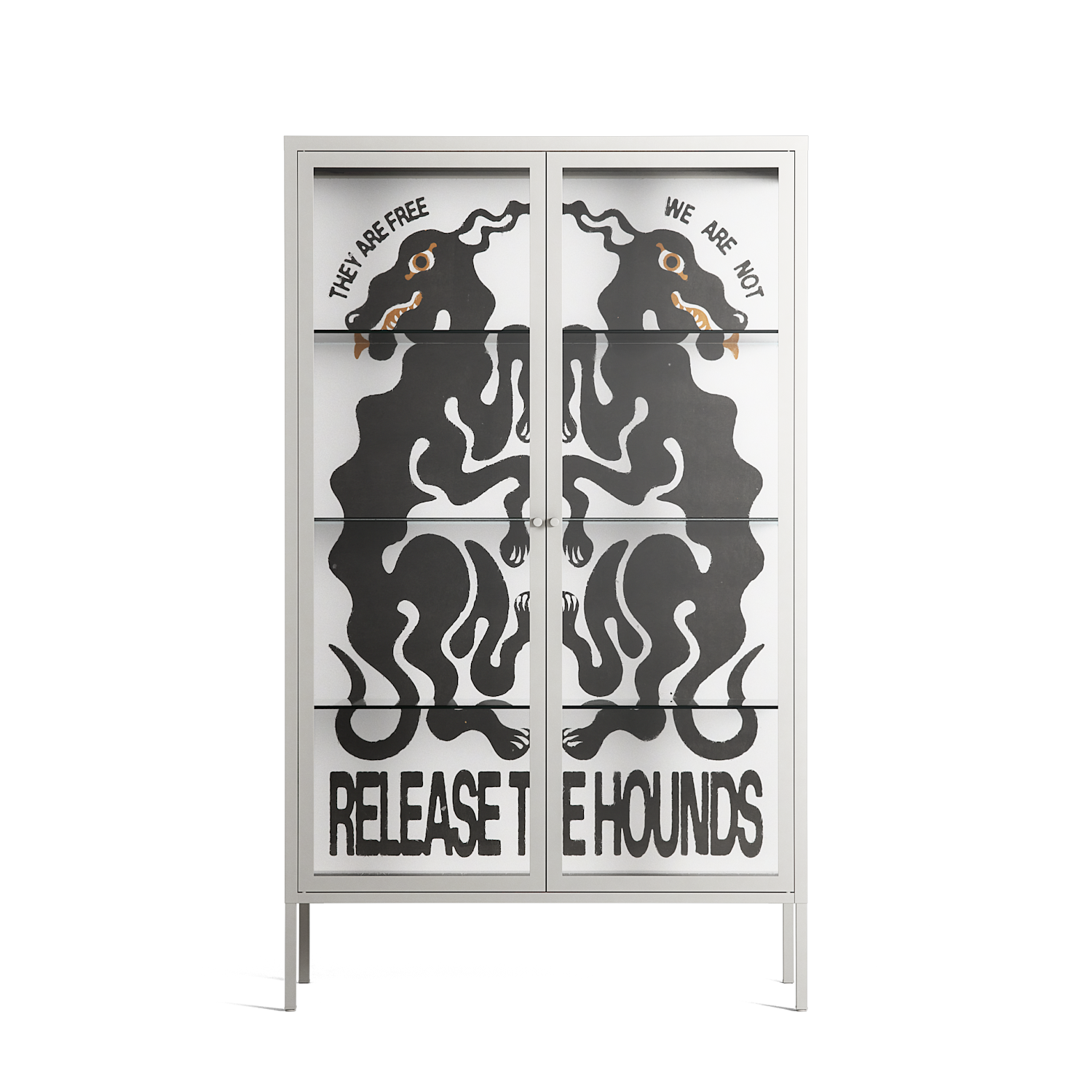 Hounds - Cabinet - Alexander Khabbazi - Chalk - Clear glass