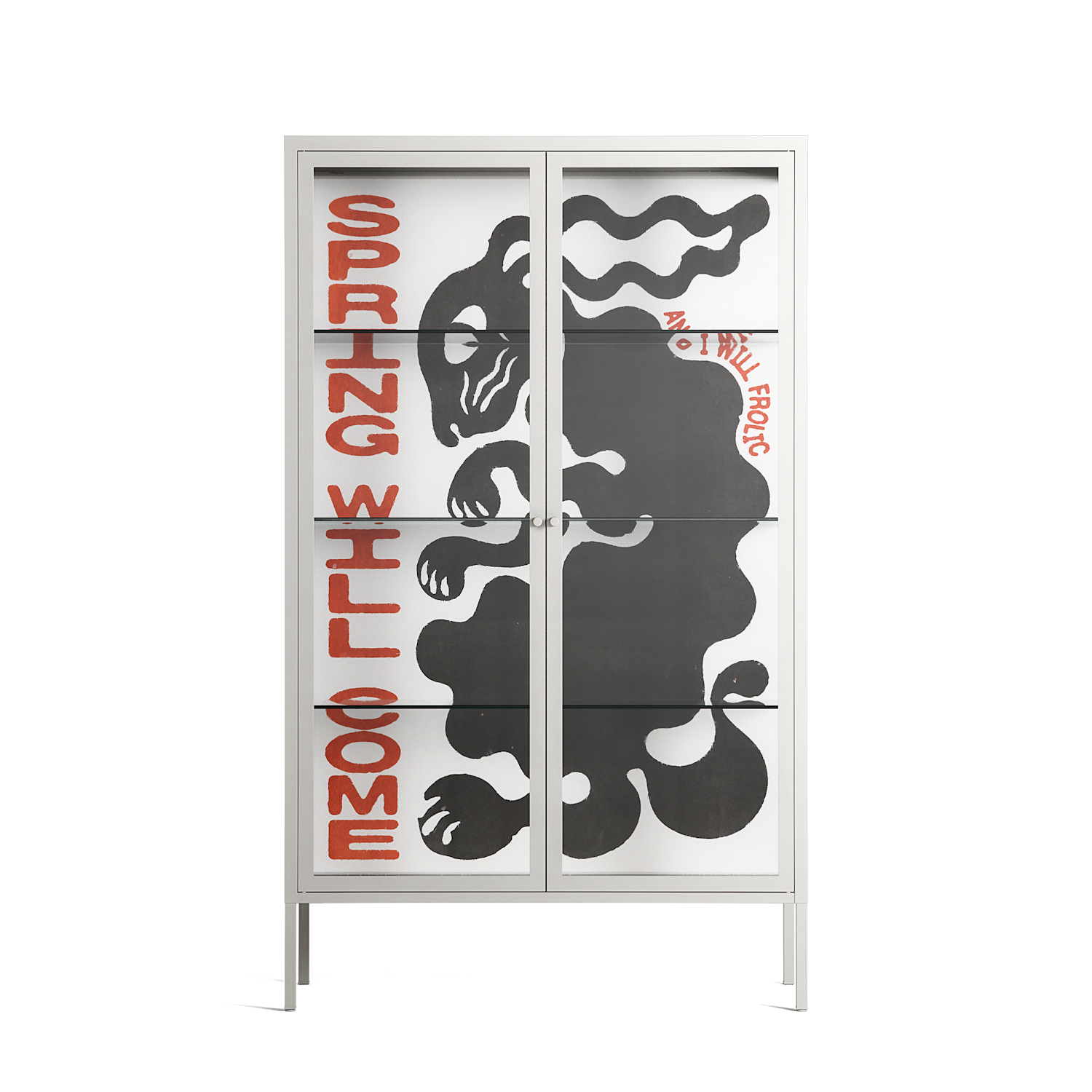 Spring Will Come - Cabinet - Alexander Khabbazi - Chalk - Clear glass