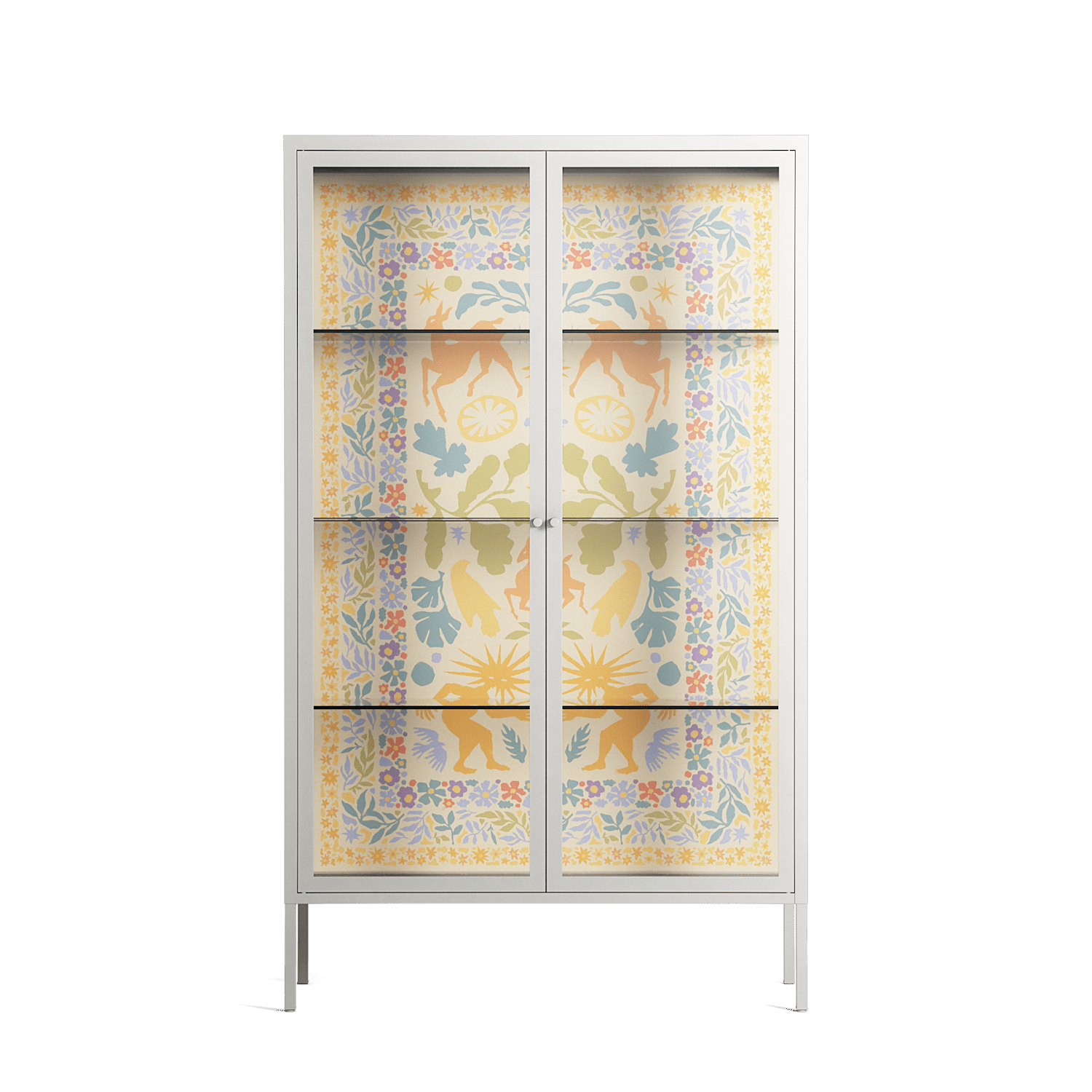 Sunbrother 3 - Cabinet - Nick Liefhebber - Chalk - Clear glass