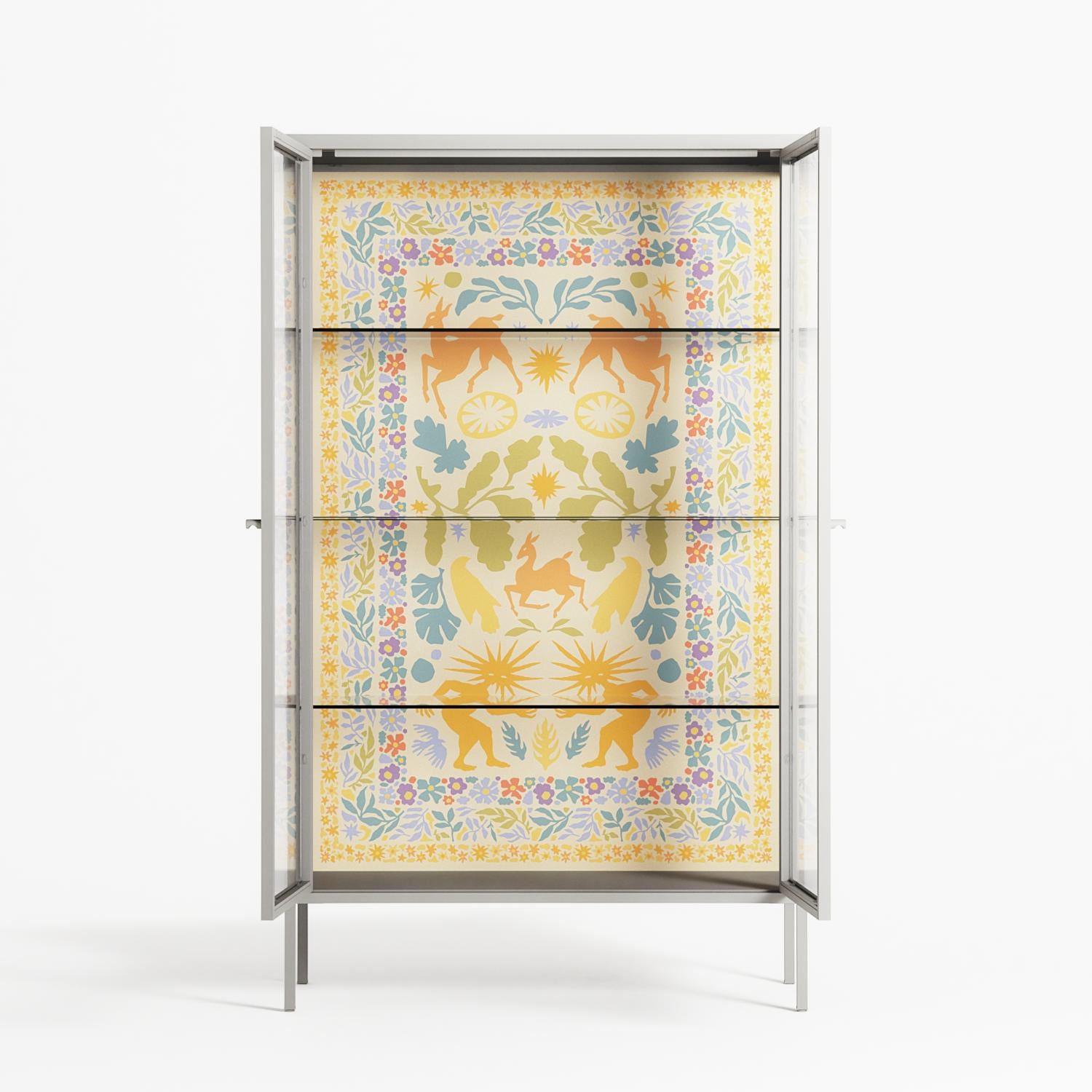 Sunbrother 3 - Cabinet - Nick Liefhebber - Chalk - Clear glass