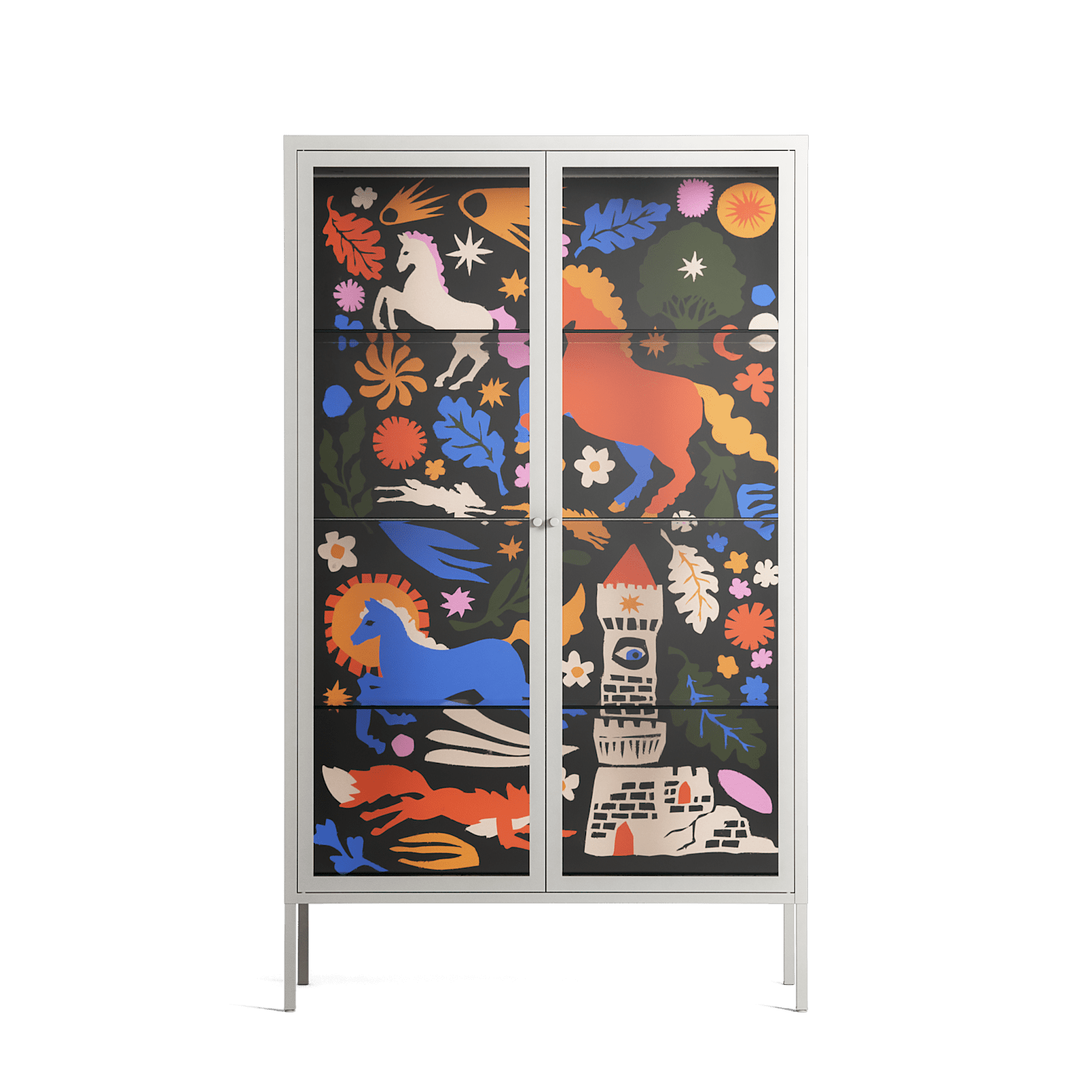 The Secret Herb Garden In The Forest - Cabinet - Nick Liefhebber - Chalk - Clear glass