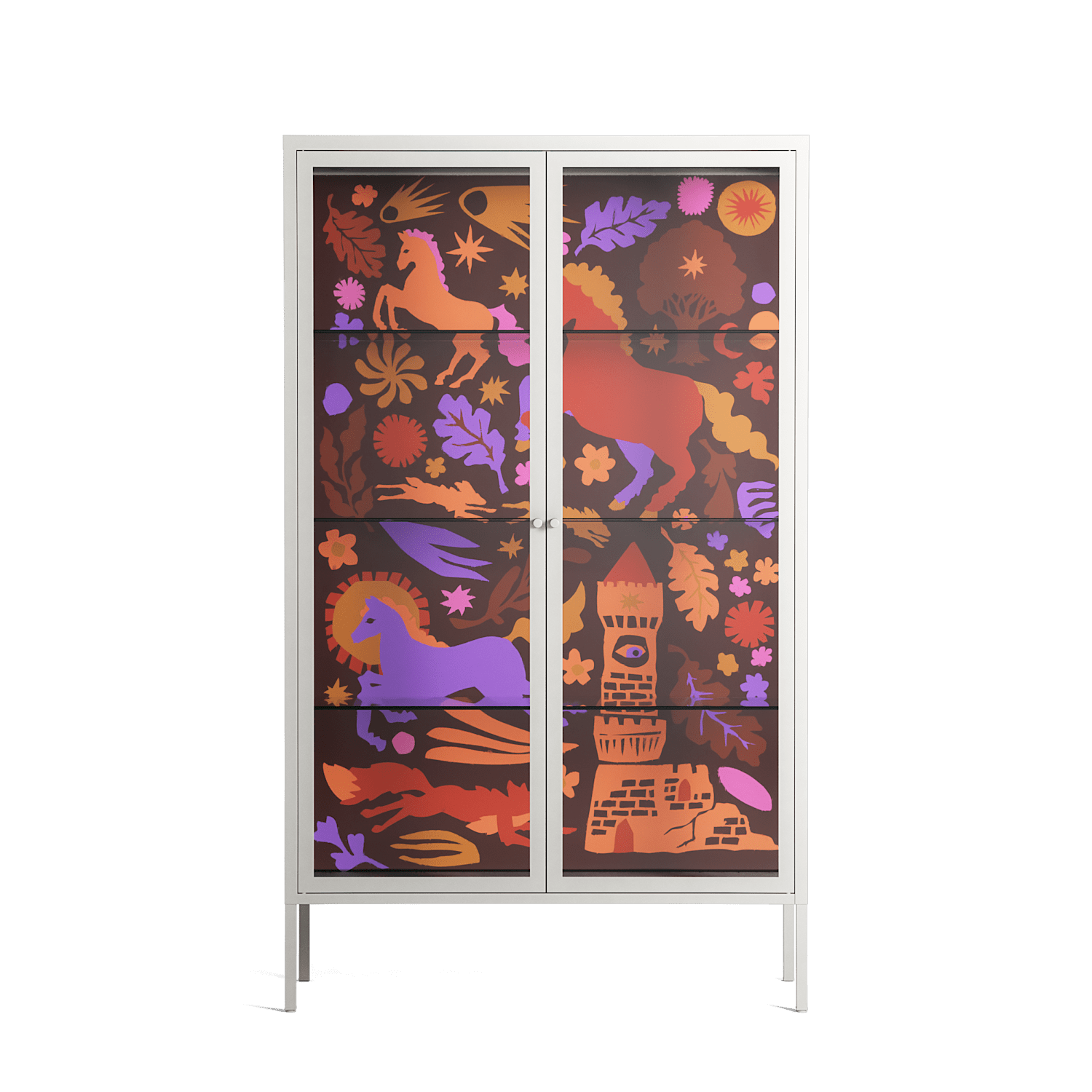 The Secret Herb Garden In The Forest 2 - Cabinet - Nick Liefhebber - Chalk - Clear glass