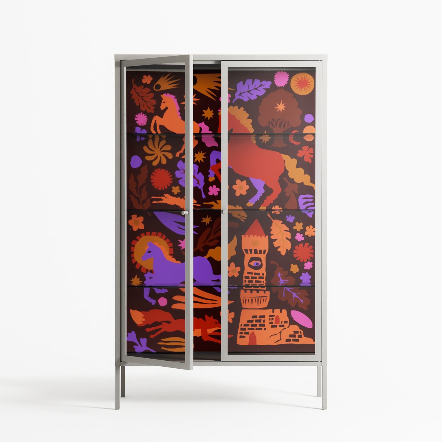 The Secret Herb Garden In The Forest 2 - Cabinet - Nick Liefhebber - Chalk - Clear glass