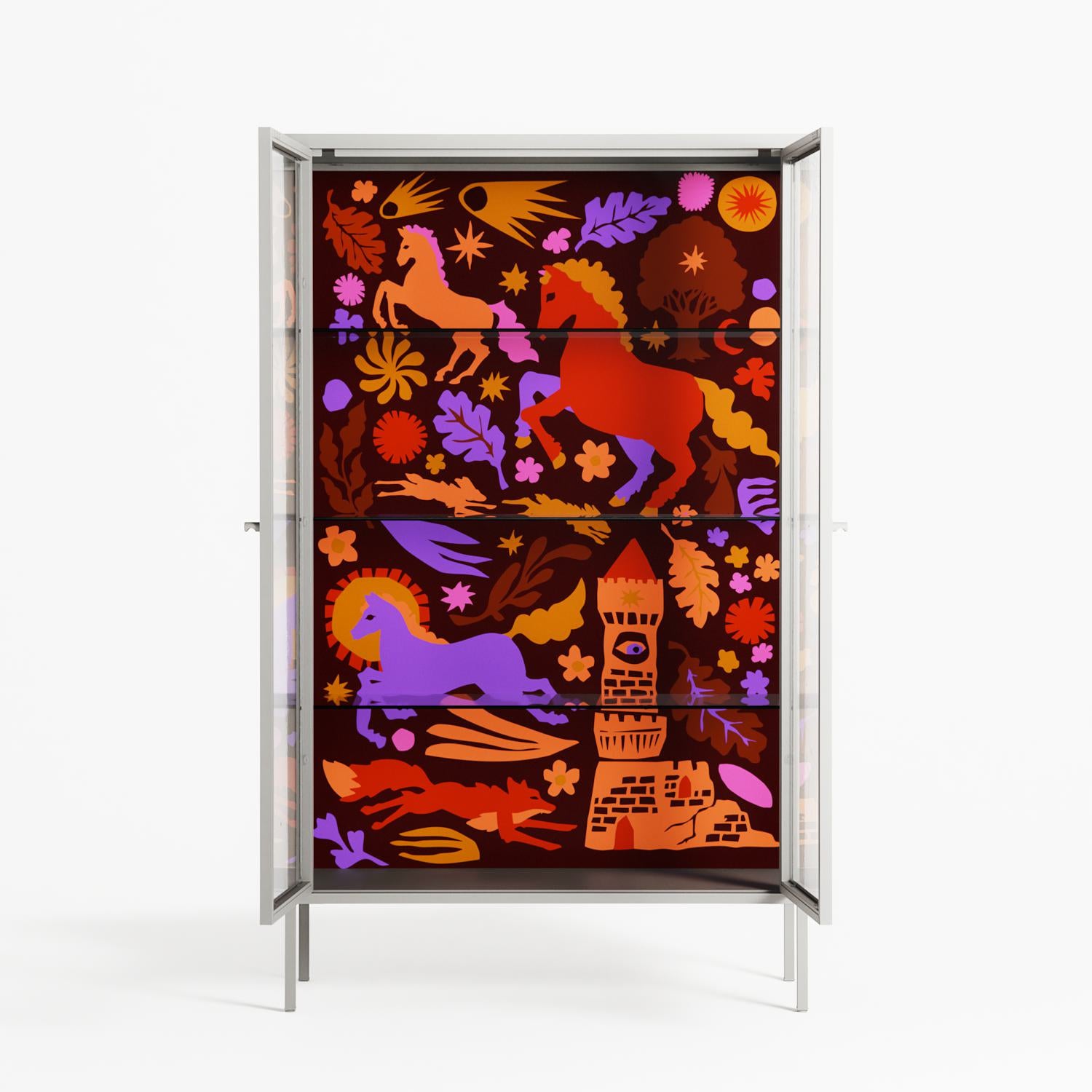 The Secret Herb Garden In The Forest 2 - Cabinet - Nick Liefhebber - Chalk - Clear glass