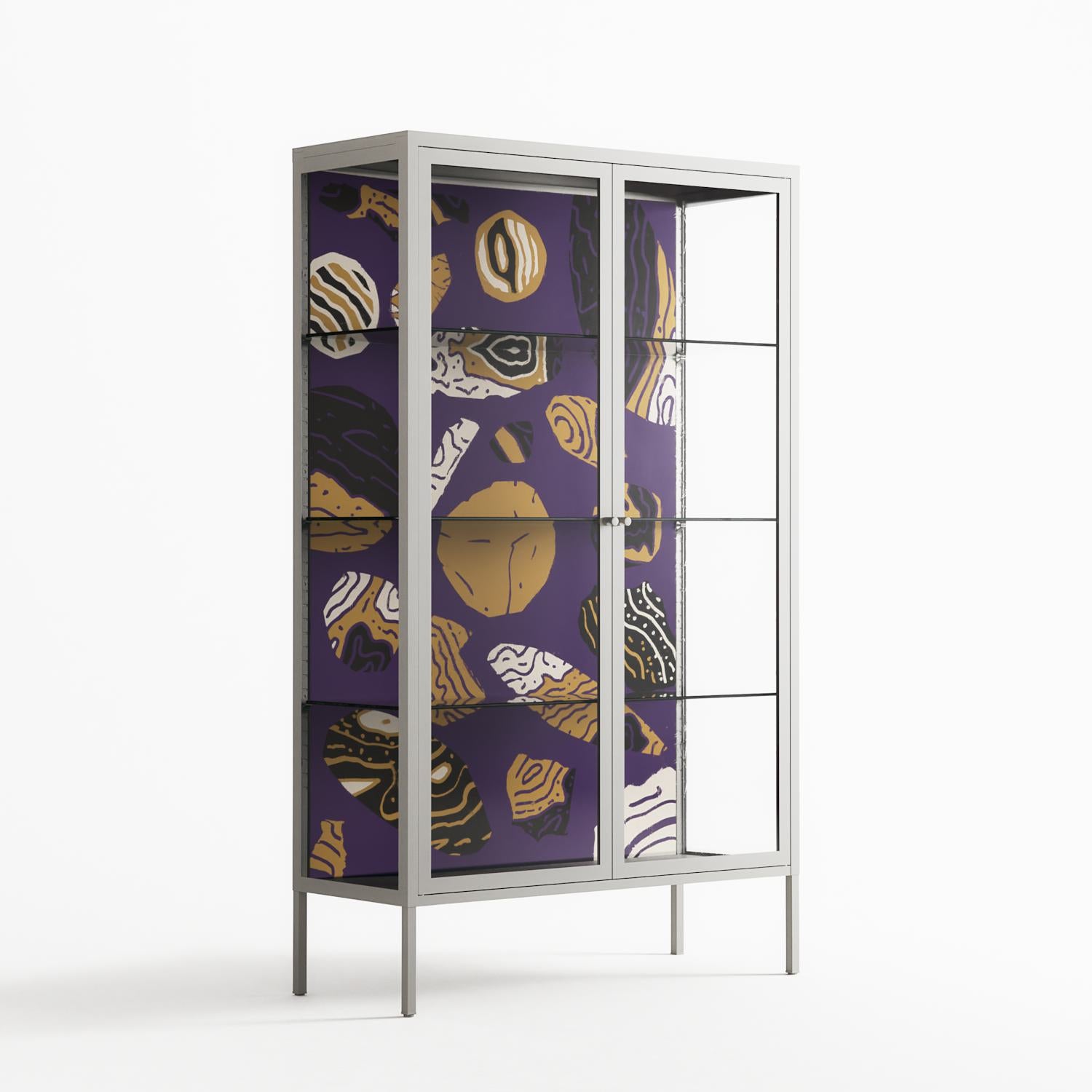 Pebbles - Cabinet - Nick Liefhebber - Chalk - Clear glass