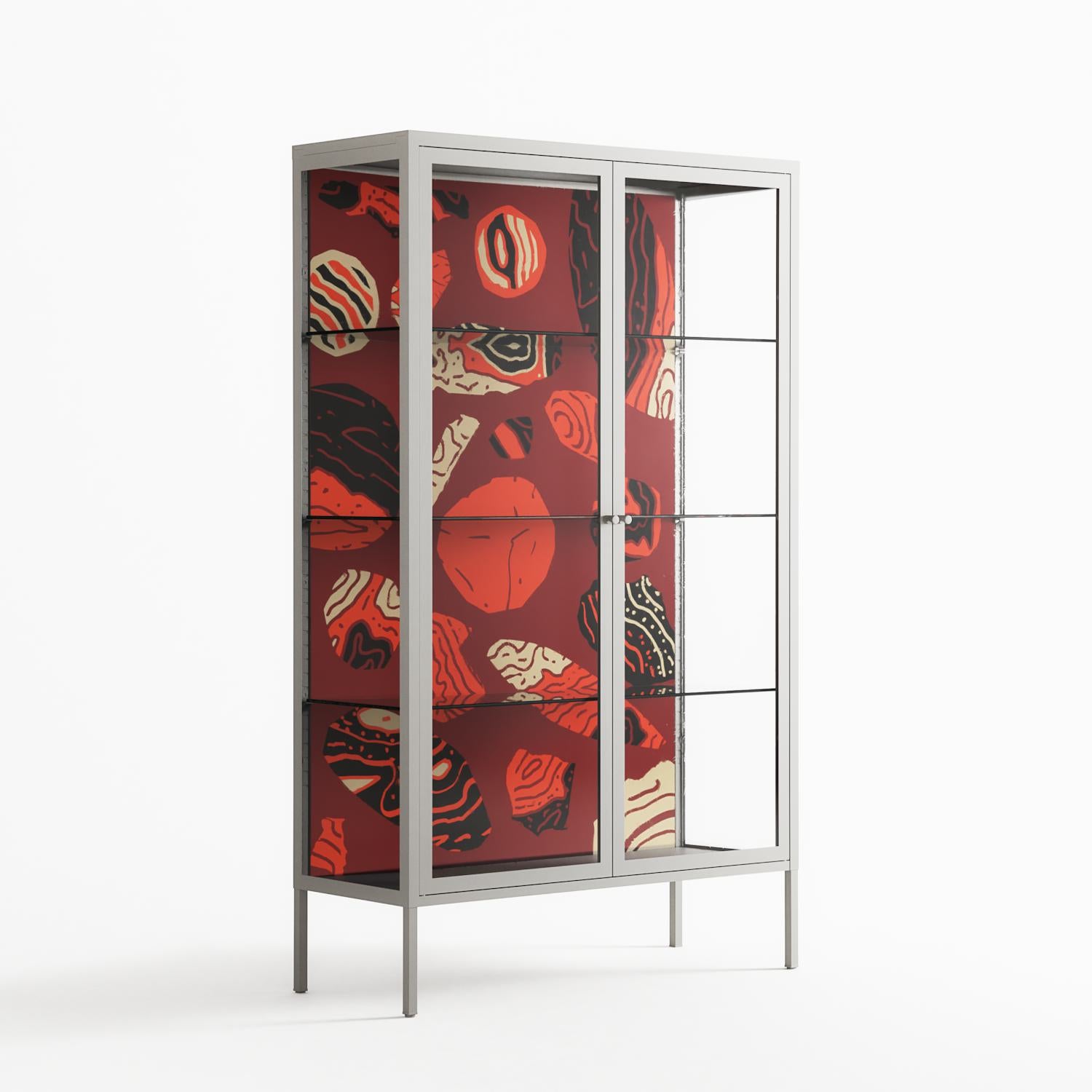 Pebbles 2 - Cabinet - Nick Liefhebber - Chalk - Clear glass